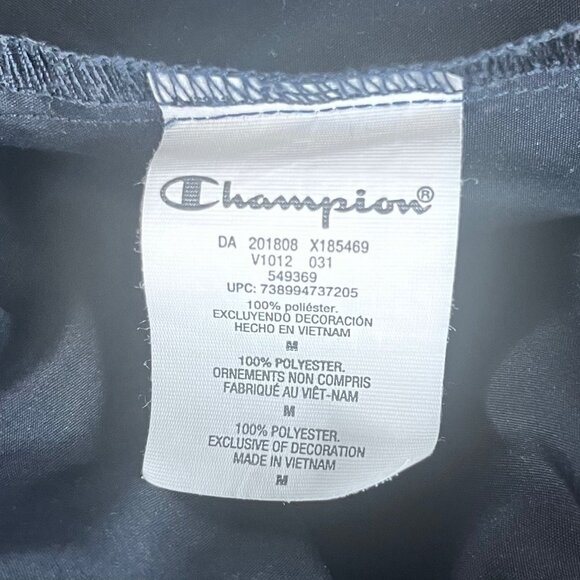 Champion Authentic Activewear Pullover Hoodie Jacket Mens Medium Black - Picture 10 of 11
